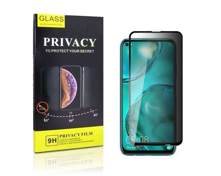 Cristal Templado Privacidad para Huawei P40 Lite E Protector Pantalla 5D Curvo