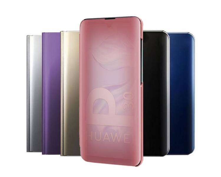 Funda Flip con Stand Compatible para Huawei P30 Clear View