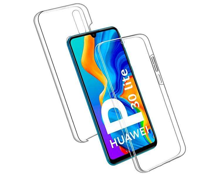 Funda Doble para Huawei P30 Lite Silicona Transparente Delantera y Trasera