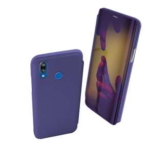 Funda Flip con Stand Compatible para Huawei P20 Lite Clear View