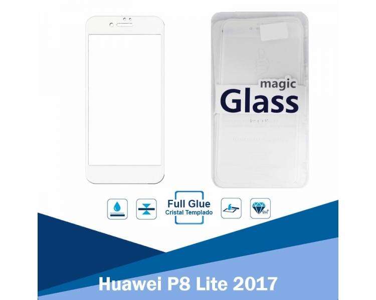 Cristal templado Full Glue para Huawei P8 Lite 2017 Protector de Pantalla Blanco