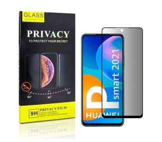 Cristal Templado Privacidad para Huawei P Smart 2021 Protector Pantalla 5D Curvo