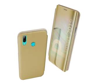 Funda Flip con Stand Compatible para Huawei P Smart 2019 Clear View