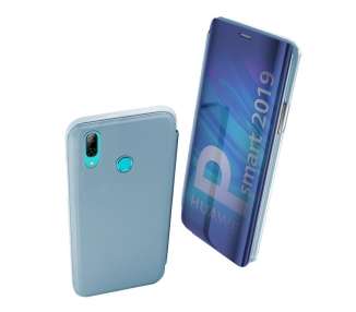 Funda Flip con Stand Compatible para Huawei P Smart 2019 Clear View