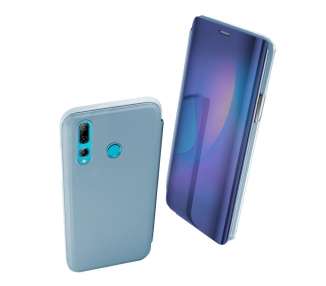 Funda Flip con Stand Compatible para Huawei P Smart Plus 2019 Clear View