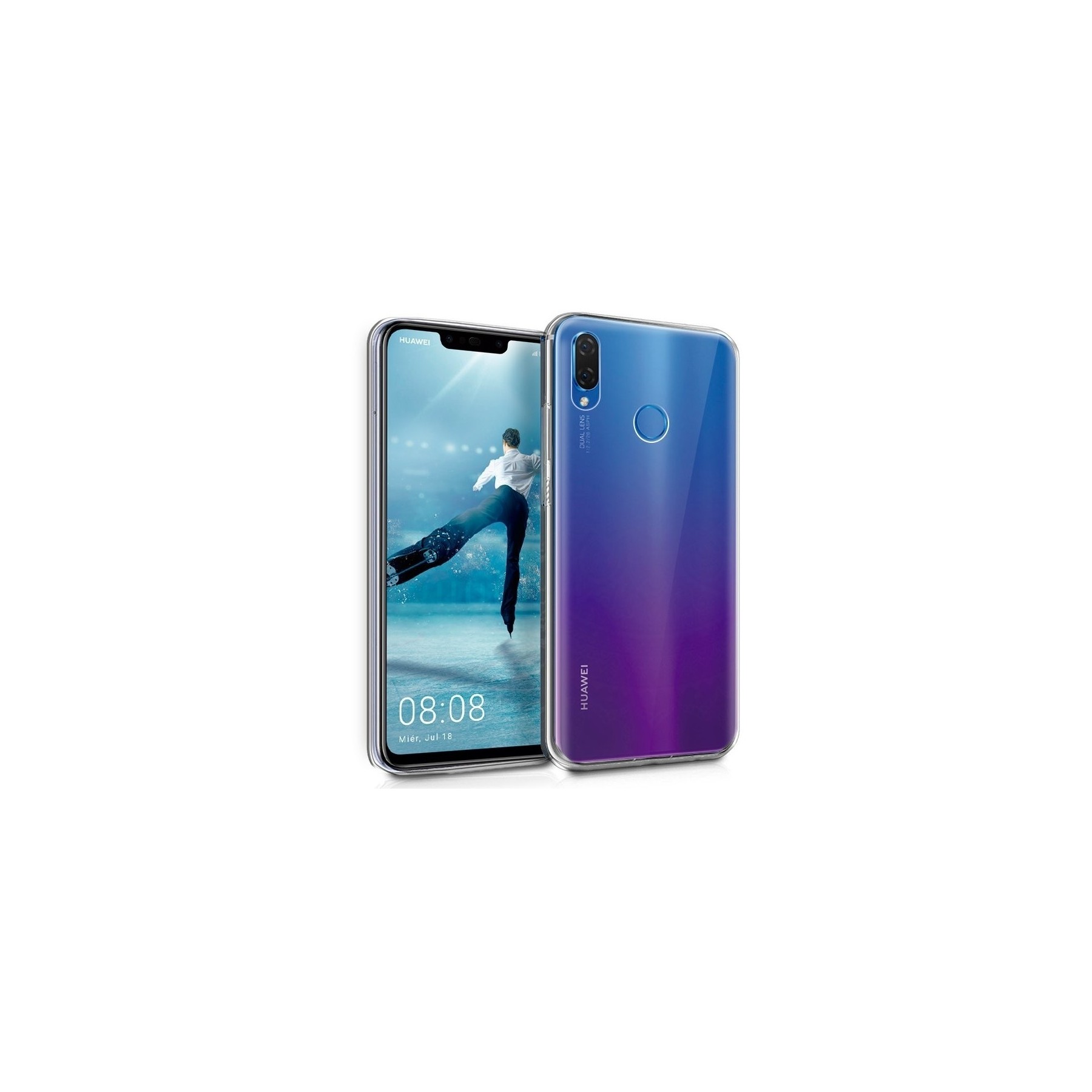 Funda Doble para Huawei P SMART PLUS Silicona Transparente Delantera y Trasera