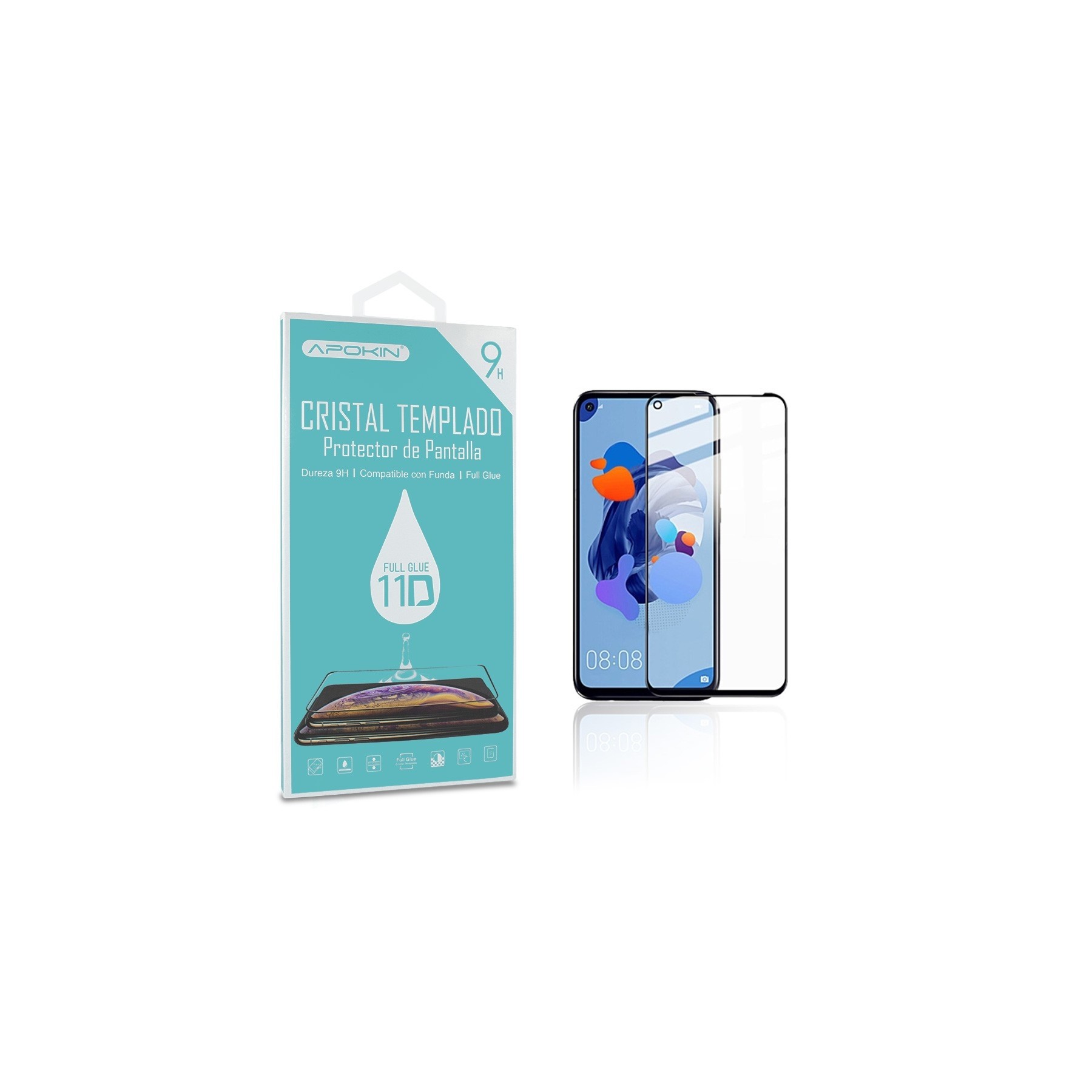 Cristal Templado para Huawei HONOR20 Mate 30 Lite Protector Pantalla Curvo