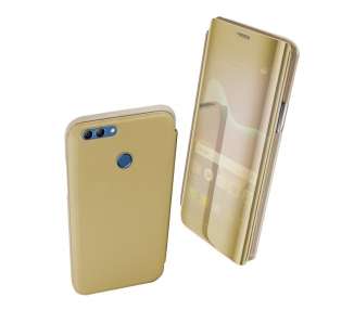 Funda Flip con Stand Compatible para Huawei Y9 2018 Clear View