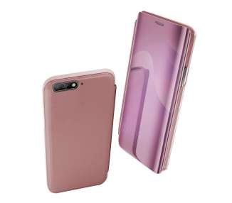 Funda Flip con Stand Compatible para Huawei Y6 2018 , Honor 7A Clear View