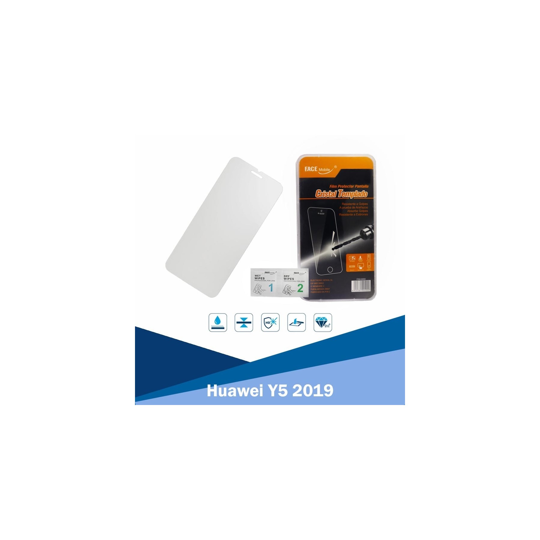 Cristal Templado Compatible con Huawei Y5 2019 Protector de Pantalla