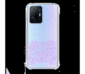 Funda Gel transparente purpurina compatible con Xiaomi Mi 11T,11T Pro