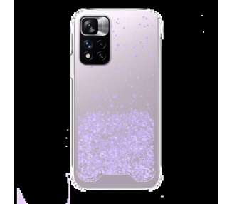Funda Gel transparente purpurina compatible con Xiaomi Redmi Note 11 Pro Plus 5G