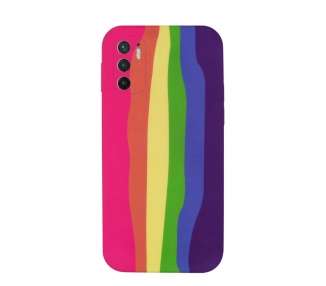 Funda Silicona Suave Elástica Arcoíris para Xiaomi Redmi Note 10 5G,Poco M3 Pro