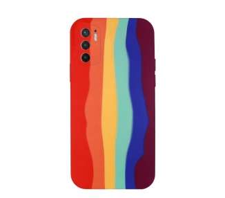 Funda Silicona Suave Elástica Arcoíris para Xiaomi Redmi Note 10 5G,Poco M3 Pro