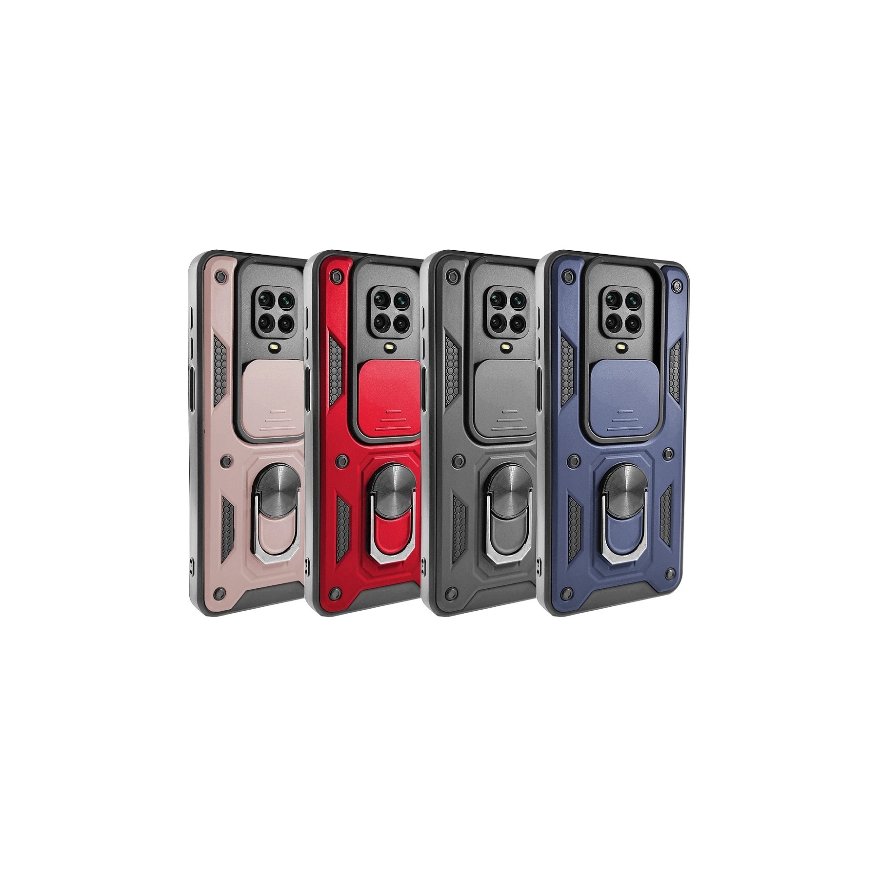 ✅ Funda con Anilla y Cámara Deslizante para Xiaomi Redmi Note 9s, 9 Pro con Imán