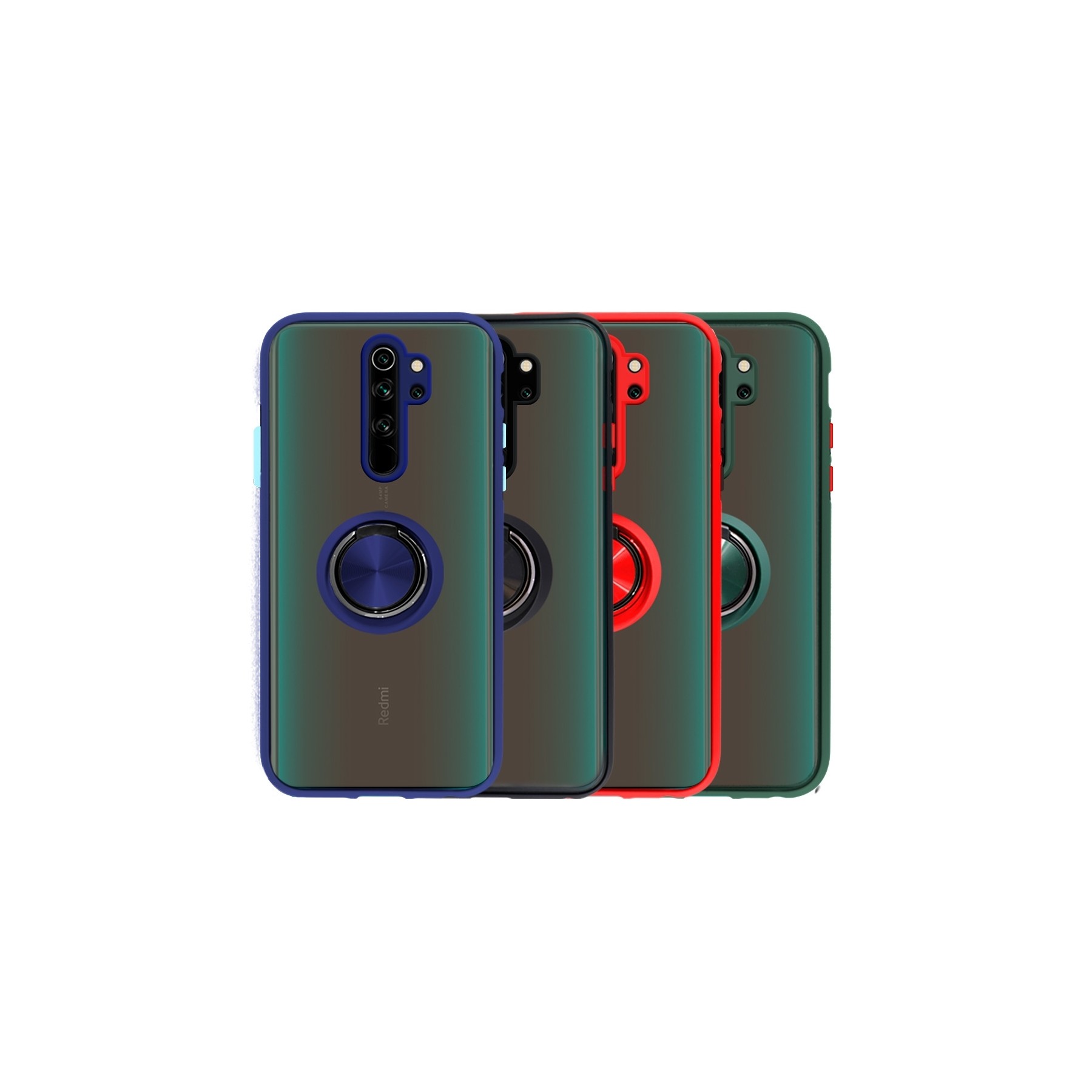 Funda Gel Compatible con Xiaomi Redmi Note 8 Pro con soporte Smoked