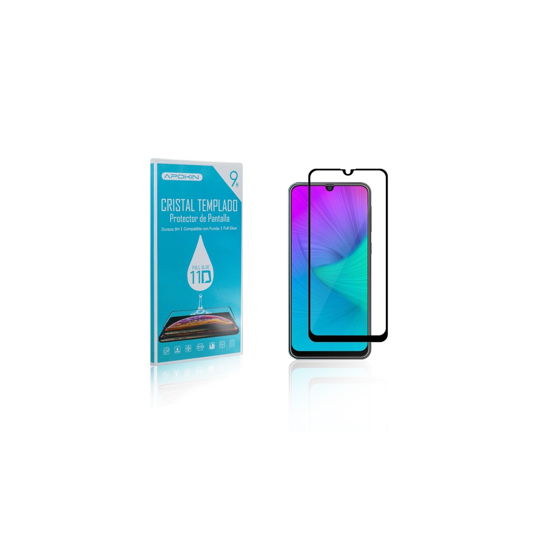 Cristal Templado Full Glue 11D para Xiaomi Redmi 10C Protector Pantalla Curvo