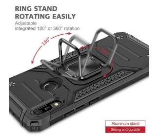 Funda Antigolpe Armor-Case para Xiaomi Redmi 9 con Imán y Soporte de Anilla 360º