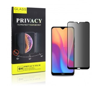 Cristal Templado Privacidad para Xiaomi Redmi 8,8A Protector Pantalla 5D Curvo