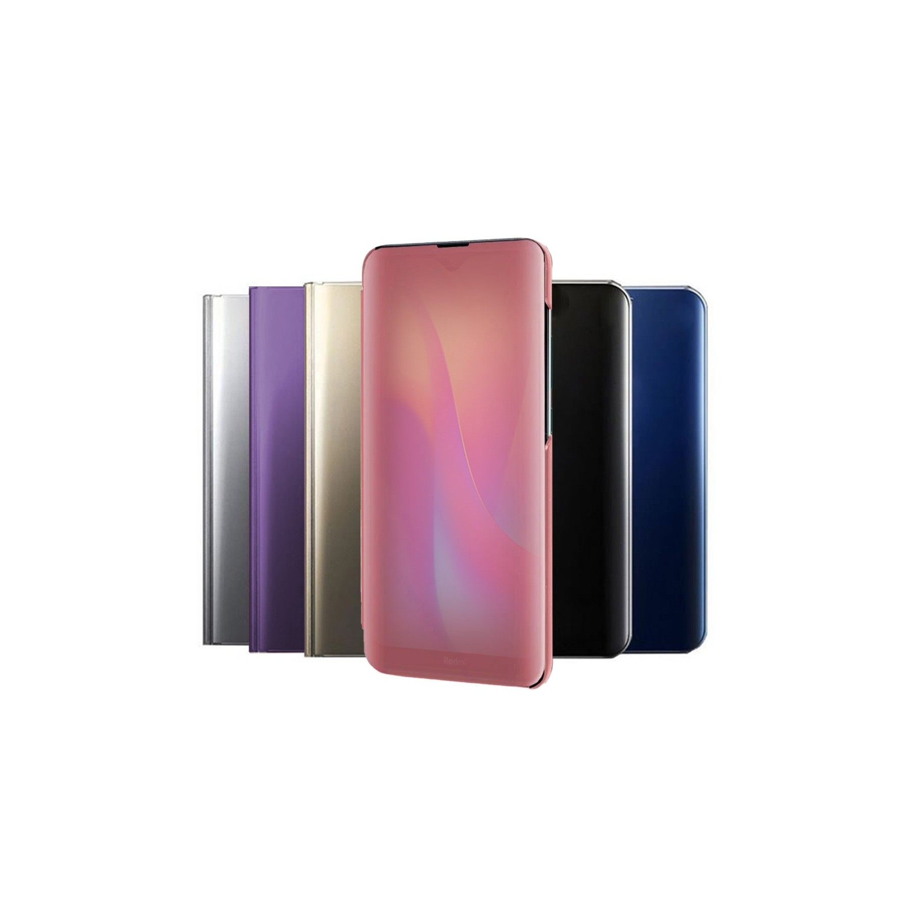 Funda Flip con Stand Compatible para Xiaomi Redmi 8A Clear View