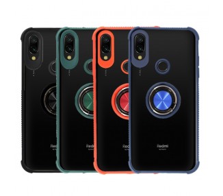 Funda Gel Antigolpe para Xiaomi Redmi 7 con Imán y Soporte de Anilla 360º