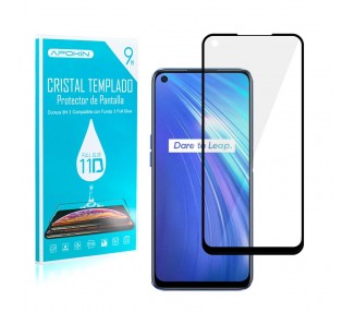 Cristal Templado Full Glue 11D para Realme 8 Pro,A74 Protector Pantalla Curvo