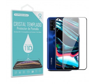 Cristal Templado Full Glue 11D para Realme 8 Pro,A74 Protector Pantalla Curvo