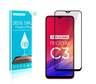 Cristal Templado Full Glue 11D para Realme C21Y,C25Y Protector Pantalla Curvo