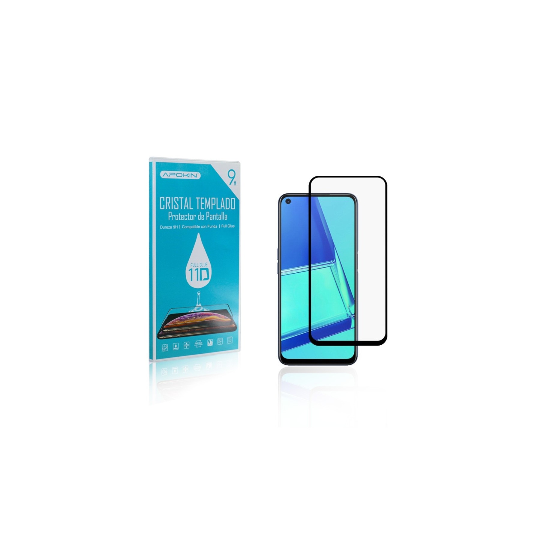 Cristal Templado Full Glue 11D para Oppo A53-4g,A54-4G Protector Pantalla Curvo