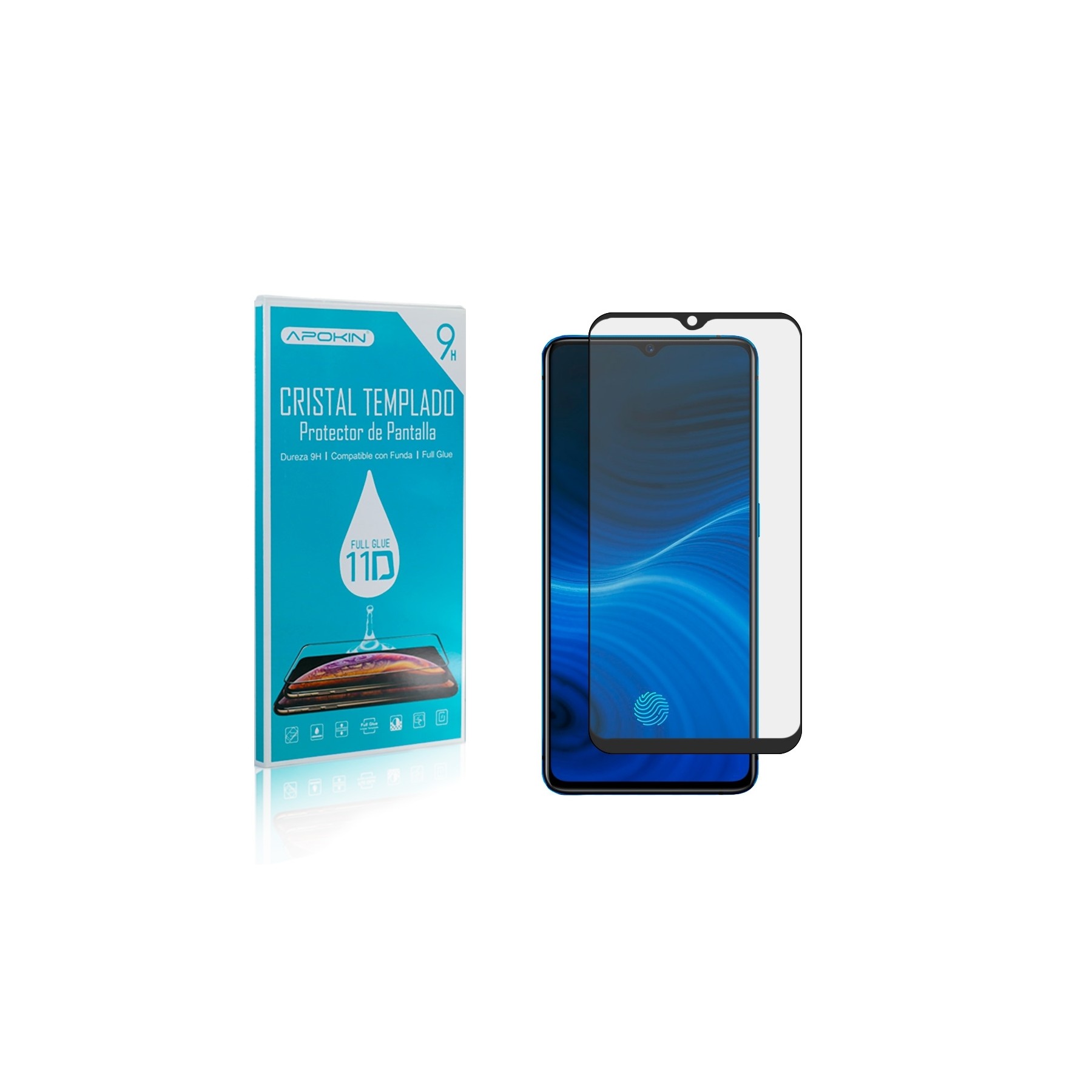 Cristal Templado Full Glue 11D para Realme X2 Lite Protector Pantalla Curvo