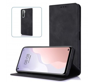 Funda Tapa con Tarjetero Compatible con Oppo Reno 4z Polipiel