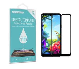 Cristal Templado Full Glue 11D Compatible con LG K40s Protector Pantalla Curvo