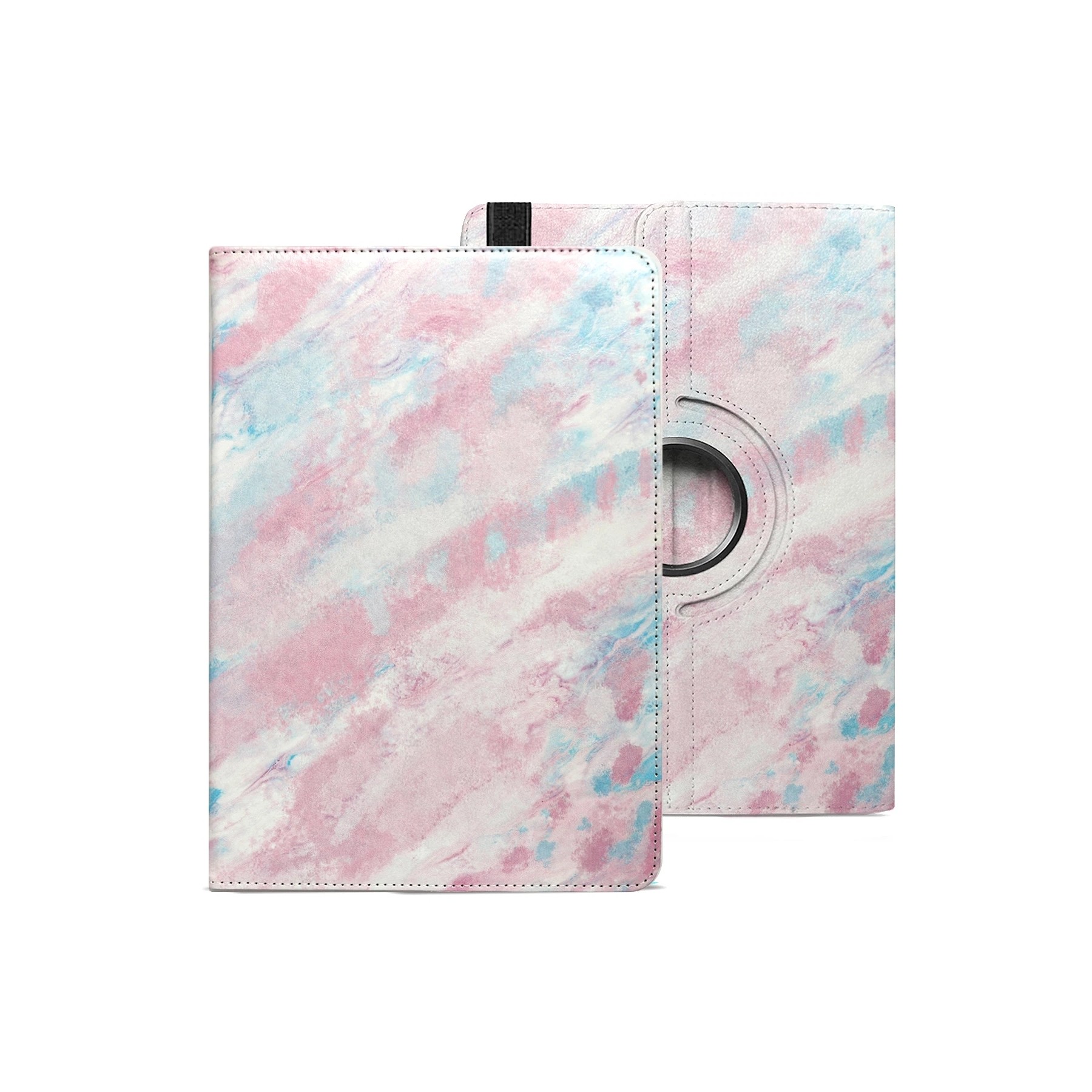 Funda Tablet Plegable 10.1" Universal Mancha Azul-Rosa
