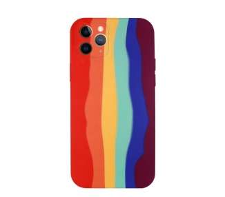 Funda Silicona Suave Elástica Arcoíris Compatible con iPhone 11Pro