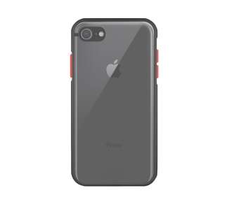 Funda Gel Compatible para iPhone 7,8,SE Smoked con borde de silicona