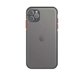 Funda Gel Compatible para iPhone 11 Pro Max Smoked con borde de silicona