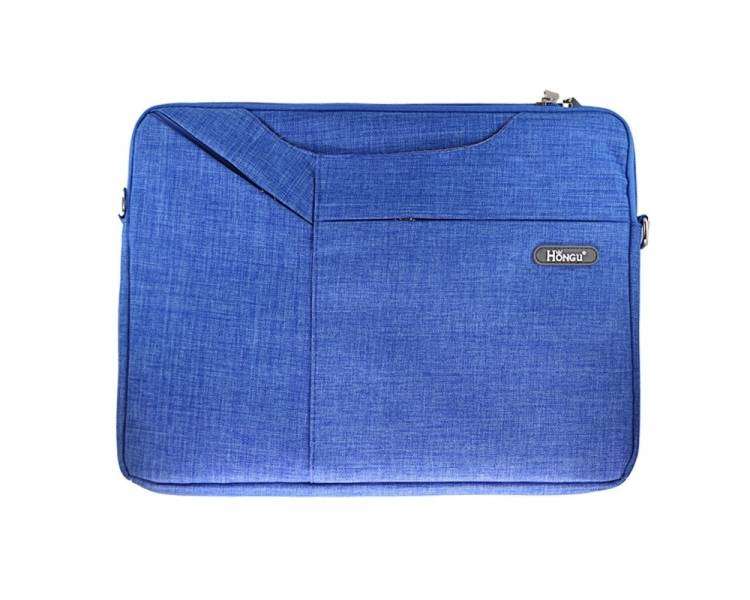 Bolsa Tela con Cremallera Acolchado para Portatil-Tablet 11,12 Azul Claro