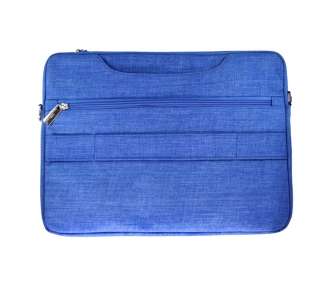 Bolsa Tela con Cremallera para Portatil-Tablet 11-12" Azul Claro