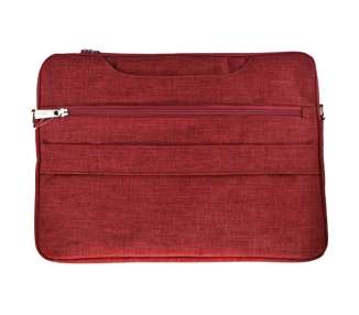 Bolsa Tela con Cremallera para Portatil-Tablet 14" Rojo