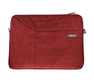 Bolsa Tela con Cremallera para Portatil-Tablet 15,6" Rojo