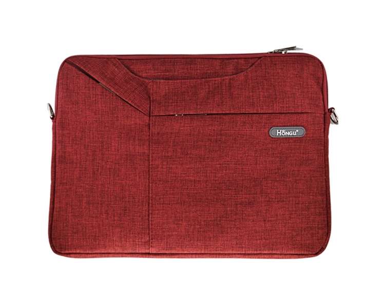 Bolsa Tela con Cremallera para Portatil-Tablet 15,6" Rojo