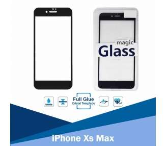 Cristal templado Full Glue Compatible con iPhone 11 Pro Max Protector Pantalla
