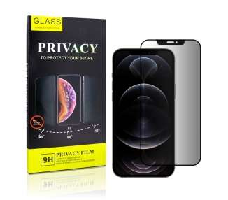 Cristal Templado Privacidad para iPhone 12 , 12 Pro Protector Pantalla 5D Curvo