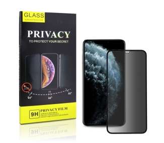 Cristal Templado Privacidad para iPhone 11 Pro Max Protector Pantalla 5D Curvo
