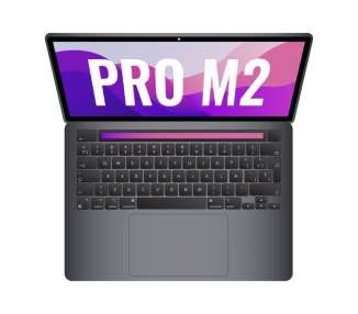 Apple macbook pro 13'/ m2 8-core cpu/ 8gb/ 256gb ssd/ 10-core gpu/ gris espacial
