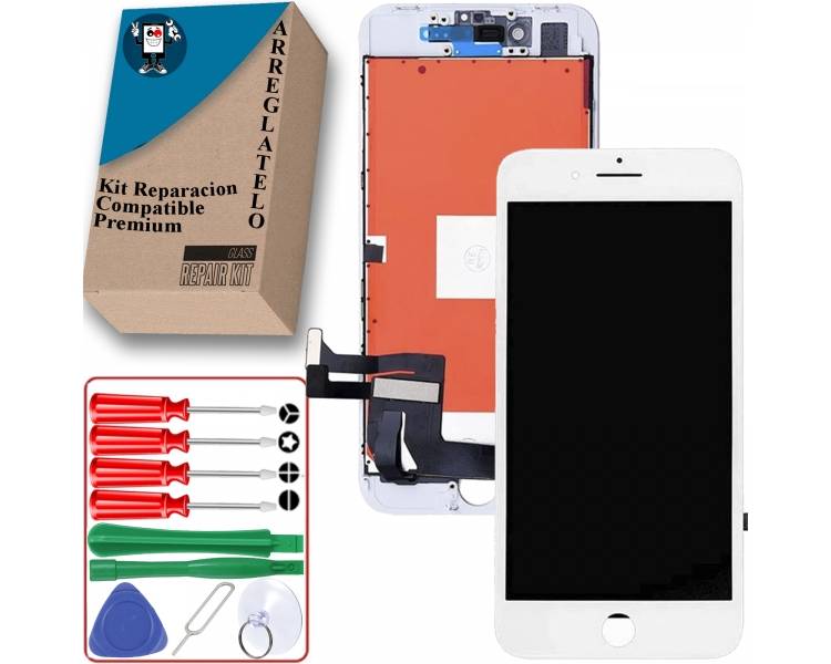 Kit Reparación Pantalla Para iPhone 8 Plus, Blanca, OEM