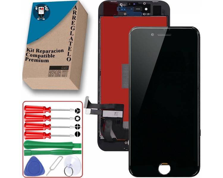 Kit Reparación Pantalla para iPhone 8 Plus, Negra, OEM