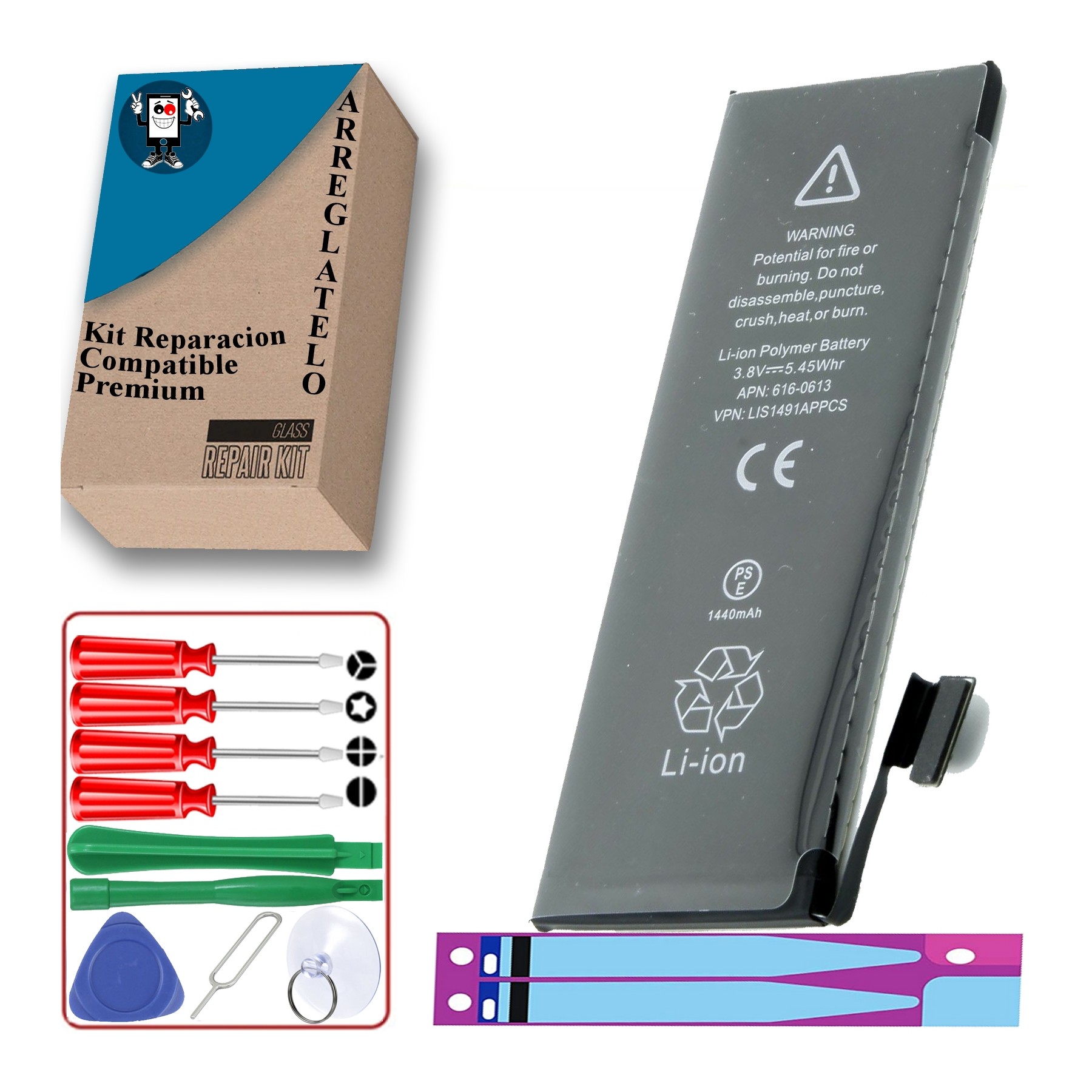 Batería Para iPhone 5, 3.82V 1440Mah - Capacidad Original - Cero Ciclos