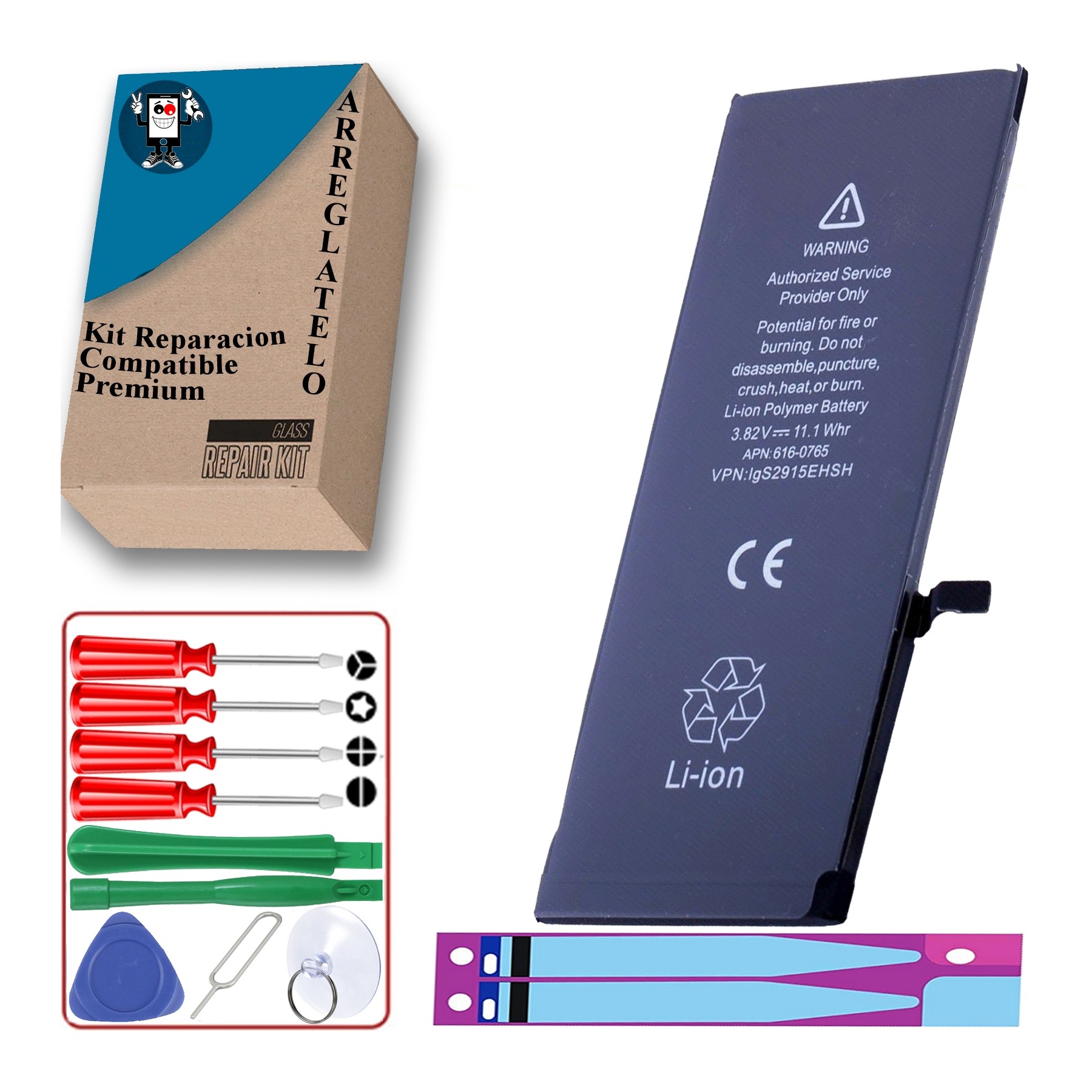 Kit Reparación Batería Para iPhone 6 Plus, Capacidad Original, Cero Ciclos