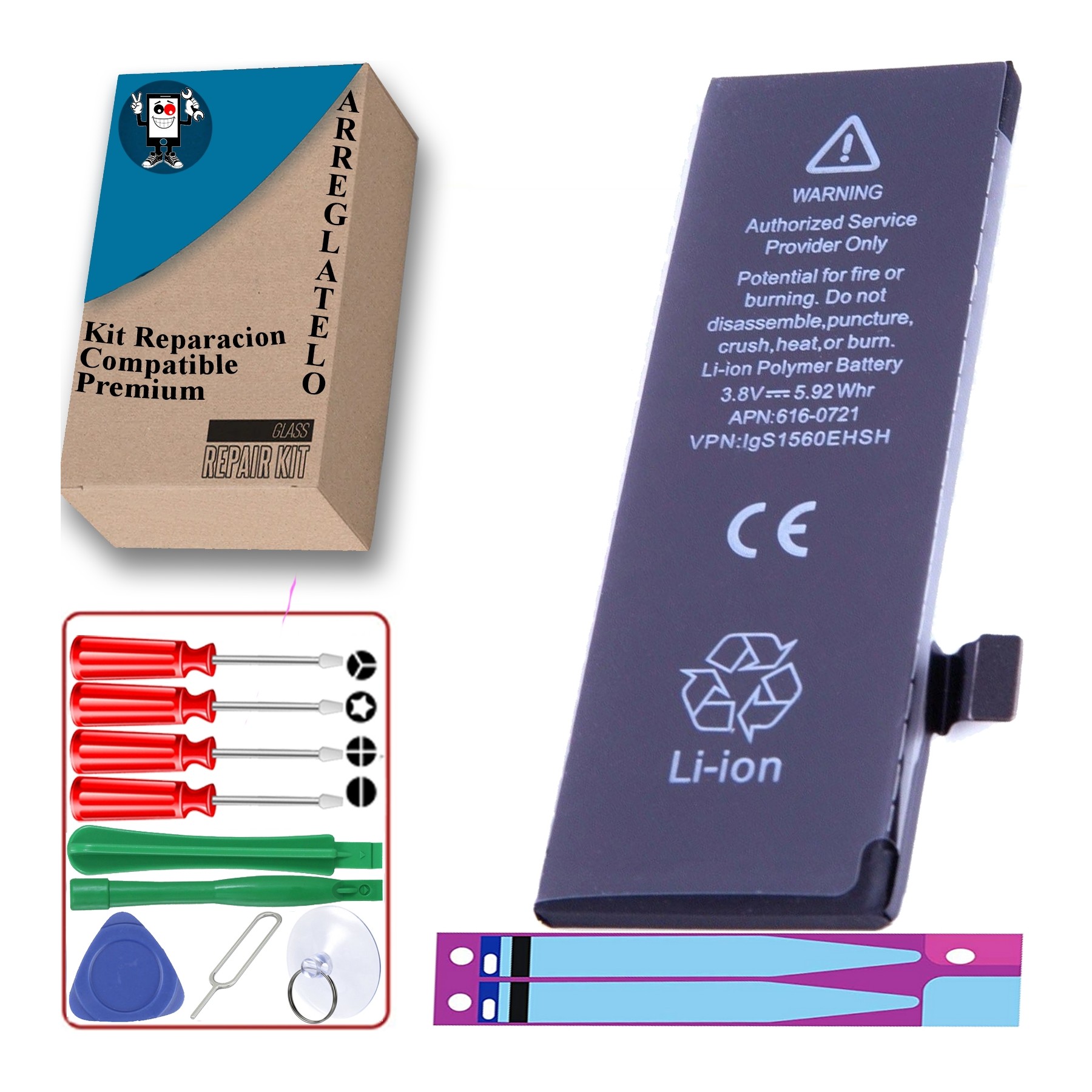 Batería Para iPhone 5S 5C, 3.82V 1500Mah, Capacidad Original, OEM